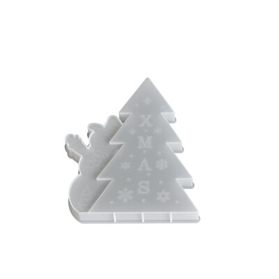 DIY Christmas Snowman Christmas Tree Aromatherapy Gypsum Platform Candle Decoration Silicone Mold