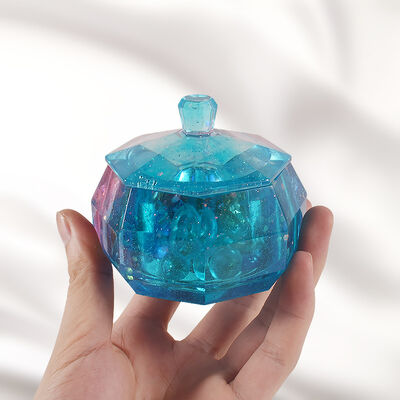 DIY Crystal Dropping Gel Storage Box Mold Cut Surface Gem Storage Box Jewelry Storage Epoxy Resin Can Silicone Grinding