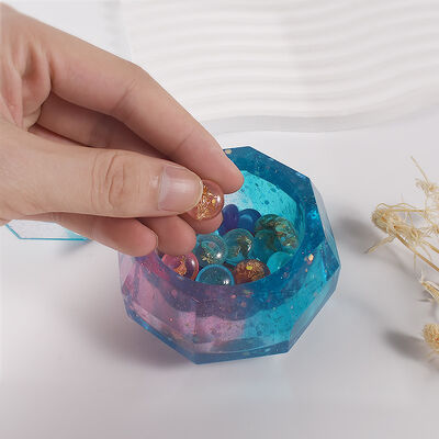 DIY Crystal Dropping Gel Storage Box Mold Cut Surface Gem Storage Box Jewelry Storage Epoxy Resin Can Silicone Grinding