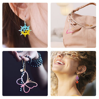 DIY Dropping Punk Wind Star Earrings Pendant Grinding Hollow Butterfly Keychain Pendant Silicone Mold