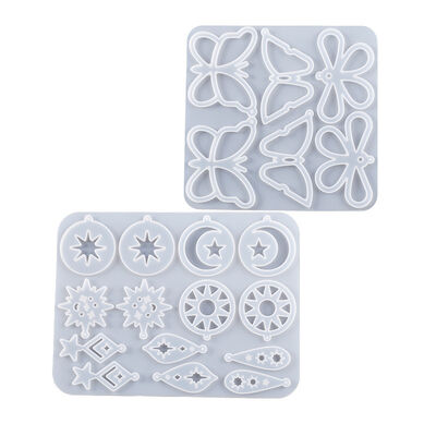 DIY Dropping Punk Wind Star Earrings Pendant Grinding Hollow Butterfly Keychain Pendant Silicone Mold