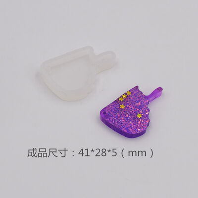 Crystal dropper glue round bead silicone mold DIY handmade jewelry triangle dried flower resin pendant mold