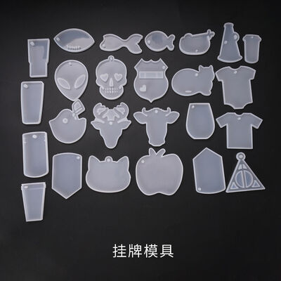 DIY crystal dropper mold hanging whale deer head cup decoration pendant hanging silicone mold
