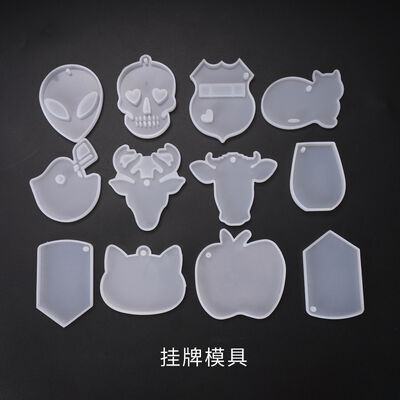 DIY crystal dropper mold hanging whale deer head cup decoration pendant hanging silicone mold