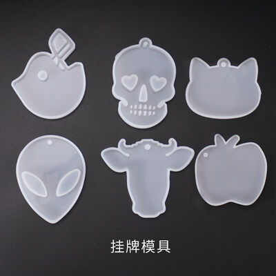 DIY crystal dropper mold hanging whale deer head cup decoration pendant hanging silicone mold