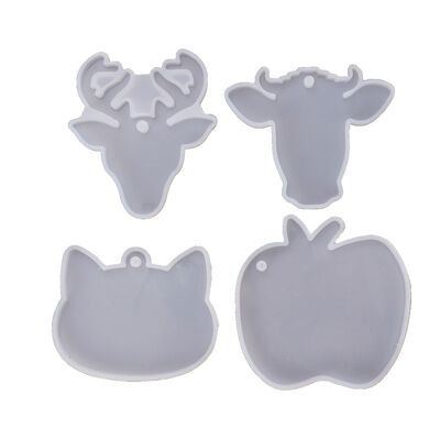 DIY crystal dropper mold hanging whale deer head cup decoration pendant hanging silicone mold