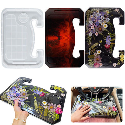 Crystal dropper car dining wheel, steering wheel, notebook holder, storage rack, car tray, silicone mold