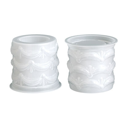 Circular aromatherapy gypsum relief lace ribbon storage jar silicone mold DIY candle cup decoration mold