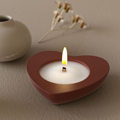 DIY cut circular square heart-shaped flower pentagram gypsum storage candle cup candle holder base silicone mold