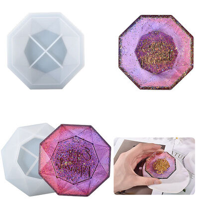 DIY Glue Dish Mold Octagonal Cut Small Plate Multi sided Storage Box Storage Plate Silicone Mold