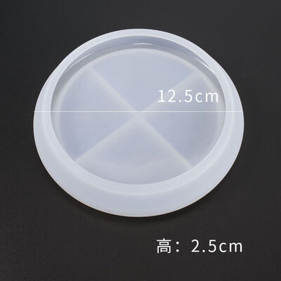 DIY crystal dropper mold, circular dish, coaster, handmade dropper dish, circular mirror surface, silicone mold