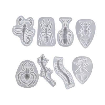 DIY dropper lizard ant spider scorpion centipede cockroach fly ant fly keychain silicone mold