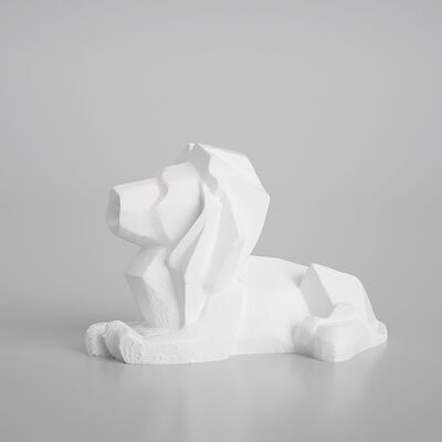 Dropping resin geometric three-dimensional section lion ornament silicone mold DIY gypsum candle keychain