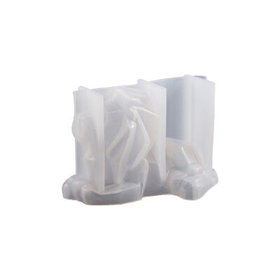 Dropping resin geometric three-dimensional section lion ornament silicone mold DIY gypsum candle keychain