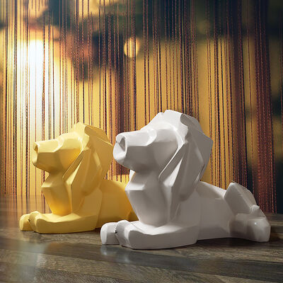 Dropping resin geometric three-dimensional section lion ornament silicone mold DIY gypsum candle keychain