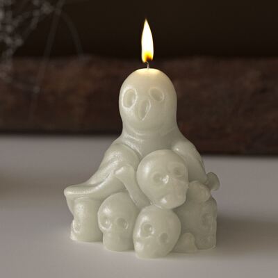 Halloween Ghost Bone Pile Skull Silicone Mold DIY Aromatherapy Candle Decoration Gypsum Mold