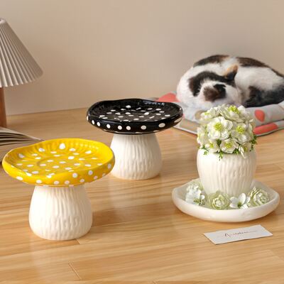 DIY Cross border New Product Aromatherapy Gypsum Tall Mushroom Vase Storage Can Tray Decoration Silicone Mold