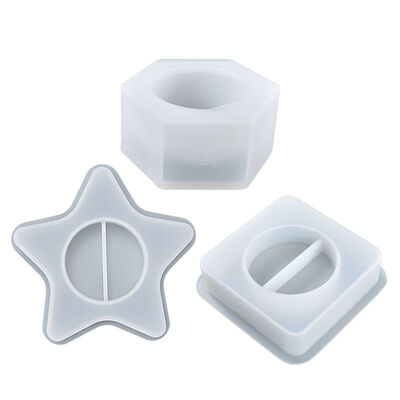 DIY Crystal Dropping Glue Mold Pentagram Candle Stand Home Decoration Silicone Mold Wholesale