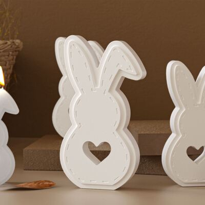 Easter Suture Rabbit Silicone Mold DIY Aromatherapy Candle Gift Rabbit Ornament Gypsum Mold