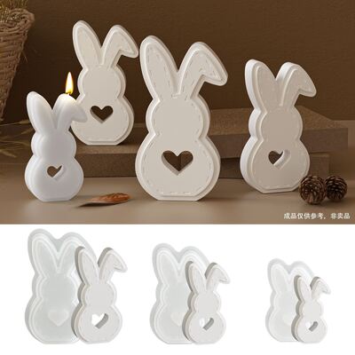 Easter Suture Rabbit Silicone Mold DIY Aromatherapy Candle Gift Rabbit Ornament Gypsum Mold