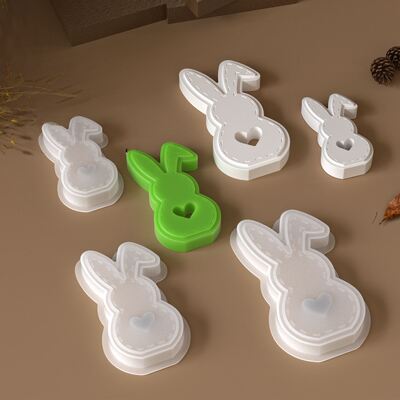 Easter Suture Rabbit Silicone Mold DIY Aromatherapy Candle Gift Rabbit Ornament Gypsum Mold