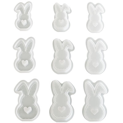 Easter Suture Rabbit Silicone Mold DIY Aromatherapy Candle Gift Rabbit Ornament Gypsum Mold
