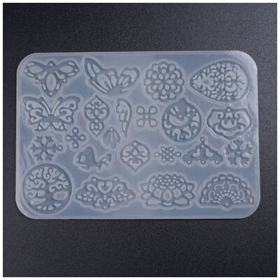 New DIY crystal dropper mold hollow antique style earrings pendant jewelry collection silicone mold for dropshipping