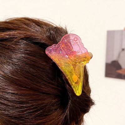 DIY dropper resin moon ice cream triangle geometric hair clip shark clip patch silicone mold