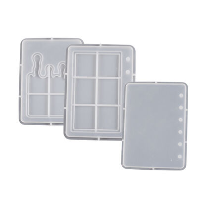 Crystal dropper mirror resin ice cream rectangular quicksand notebook cover silicone mold wholesale