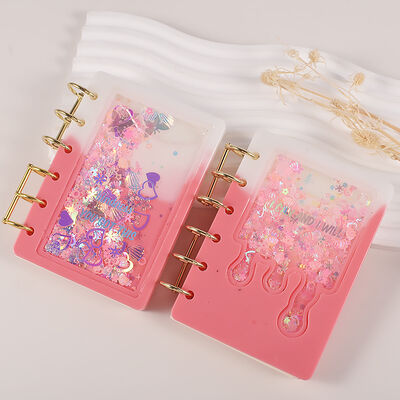 Crystal dropper mirror resin ice cream rectangular quicksand notebook cover silicone mold wholesale