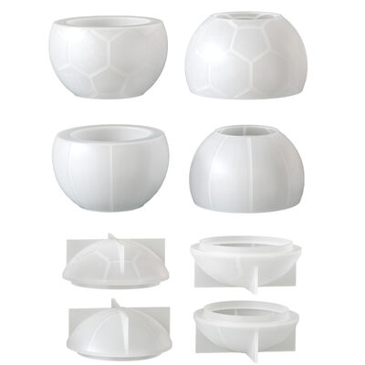 Cross border popular sports style football basketball storage can mold, aromatherapy candle cup, gypsum silicone mold