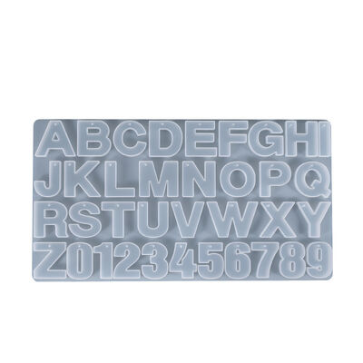 DIY crystal dropper mold with hole free and perforated numbers and letters full page pendant jewelry silicone mold