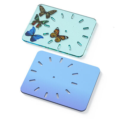 DIY crystal dropper resin grinding tool rectangular large hanging clock ornament silicone mold source goods