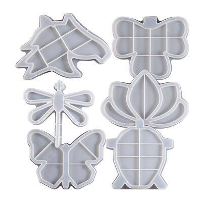 DIY Crystal Dropping Gel Butterfly Dragonfly Turtle Horsehead Lotus Clover Storage Box Silicone Mold