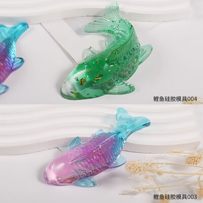 Crystal dropper 3D resin carp goldfish ornament DIY candle aromatherapy gypsum silicone mold