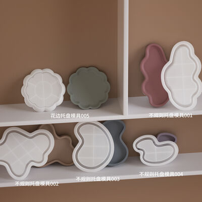 DIY resin cement gypsum irregular tray storage plate, dish decoration table, silicone mold