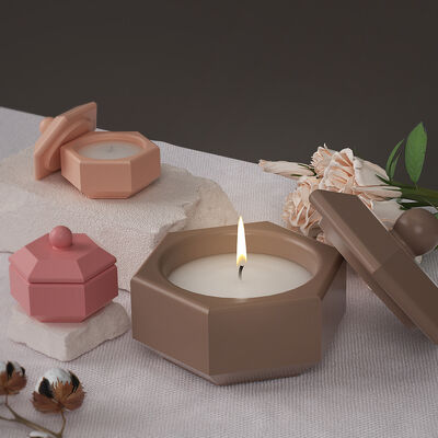DIY Drip Glue Gypsum Cement Cut Hexagonal Storage Box Small Cut Candle Cup Storage Gypsum Silicone Mold