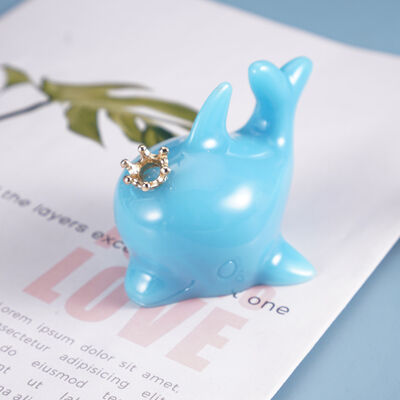 DIY crystal dropper mold 3D three-dimensional dolphin cartoon cute decoration silicone mold wholesale