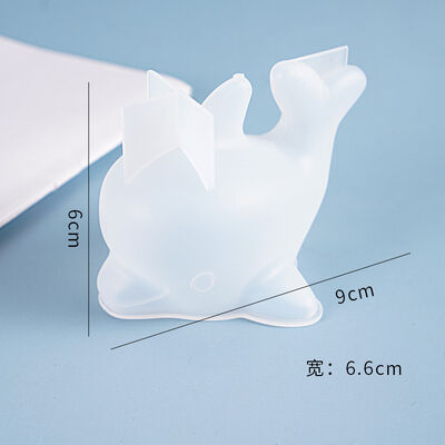 DIY crystal dropper mold 3D three-dimensional dolphin cartoon cute decoration silicone mold wholesale