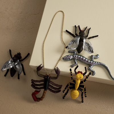 DIY dropper lizard ant spider scorpion centipede cockroach fly ant fly keychain silicone mold