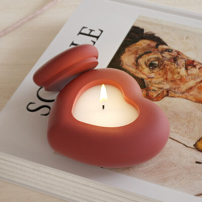 DIY Crystal Dropping Resin Gypsum Love Storage Can Aromatherapy Candle Cup Candle Stand Silicone Mold