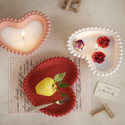 DIY Drip Glue Resin Beads Lace Love Storage Dish Aromatherapy Gypsum Candle Cup Silicone Mold