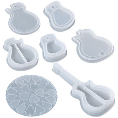 DIY crystal dropper mold guitar storage box mold hanging decoration silicone mold spot wholesale