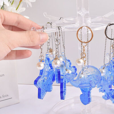 Pegamento por goteo DIY orejas de resina de viento del océano colgante de silicona de molde concha de medusa herramienta de molienda de animales marinos
