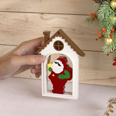 DIY Christmas Santa Claus House Listing Aromatherapy Gypsum Platform Decoration Pendant Silicone Mold