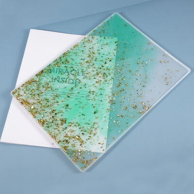 DIY Crystal Dropping Glue Mold Writing Board Writing Stationery Desk Mat Platform Mirror Silicone Mold