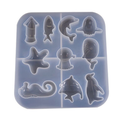 Crystal Drip Glue Mold DIY Jewelry Ocean Wind Series Creative Sea Star Penguin Multiple Collection Silicone Mold