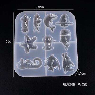 Crystal Drip Glue Mold DIY Jewelry Ocean Wind Series Creative Sea Star Penguin Multiple Collection Silicone Mold