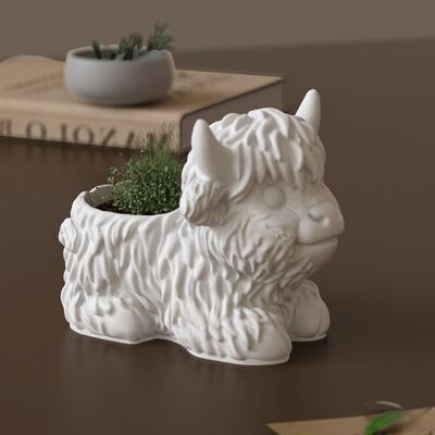 Factory direct sales potted silicone mold DIY cow flower pot storage can candle cup gypsum mold