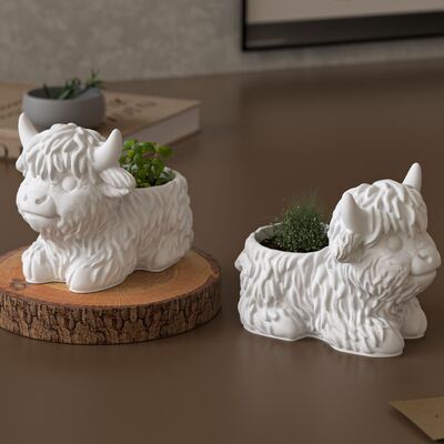Factory direct sales potted silicone mold DIY cow flower pot storage can candle cup gypsum mold